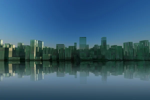 3d city skyline — Stock Photo, Image