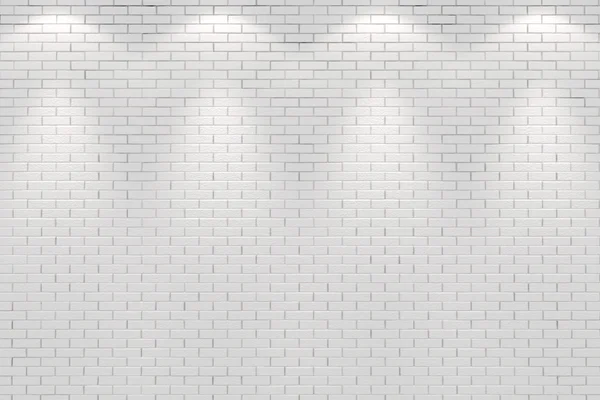 4 つのスポット ライトに照らされた空の会議室の壁 — ストック写真