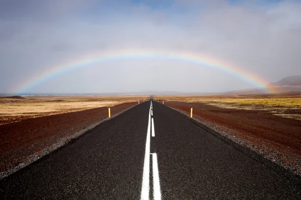 stock image Road and rainbow