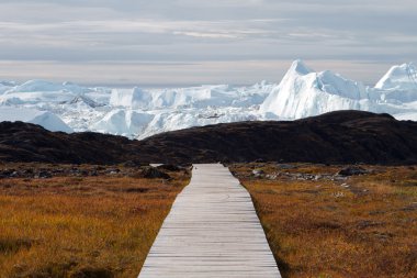 Boardwalk to the icefjord clipart