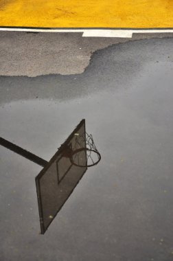 Basketball hoop reflection clipart