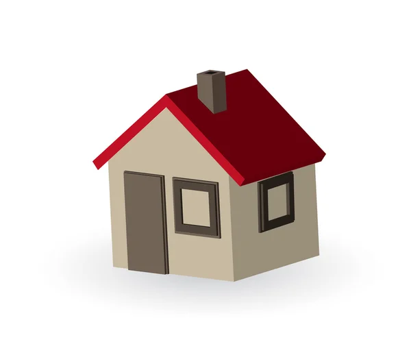 3D απεικόνιση σπίτι — Διανυσματικό Αρχείο