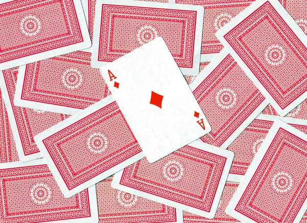 Παίζοντας χαρτιά, άσσος των διαμαντιών — Φωτογραφία Αρχείου