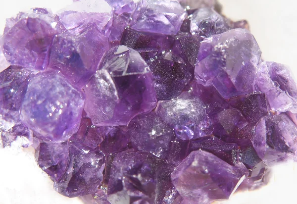 stock image Amethyst brush on the background of snow