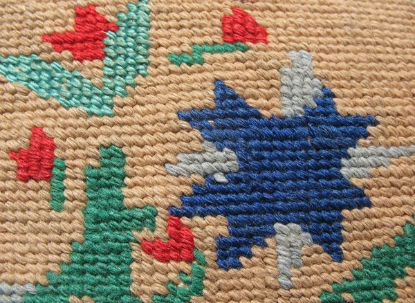 The surface of embroidery stitch — Stock Photo, Image