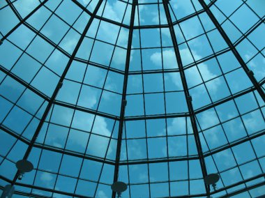 Glass dome of a modern building clipart