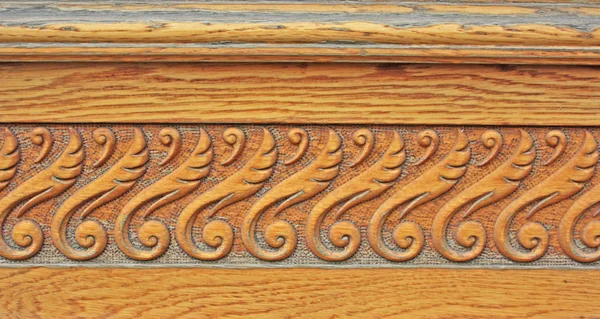 Detalhe da porta de madeira. Rosca — Fotografia de Stock