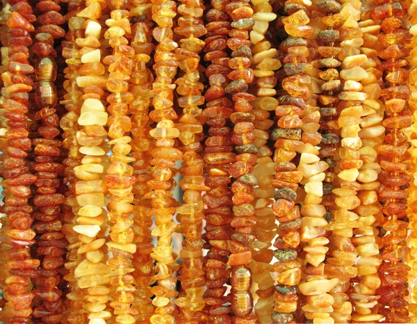 stock image Amber beads. Background