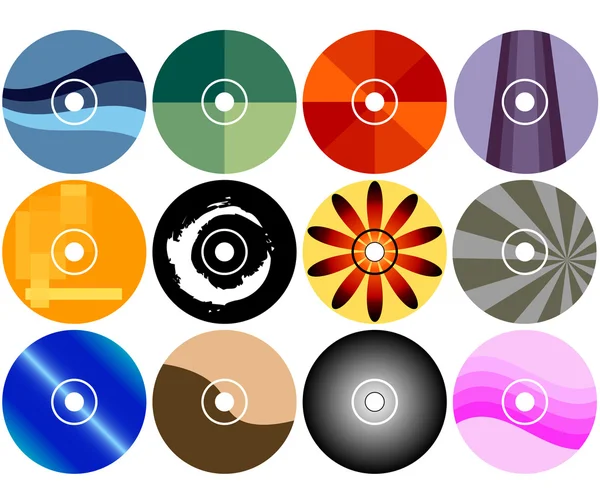 CD / DVD Label Designs — стоковый вектор
