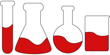 Set of 4 Science Containers clipart