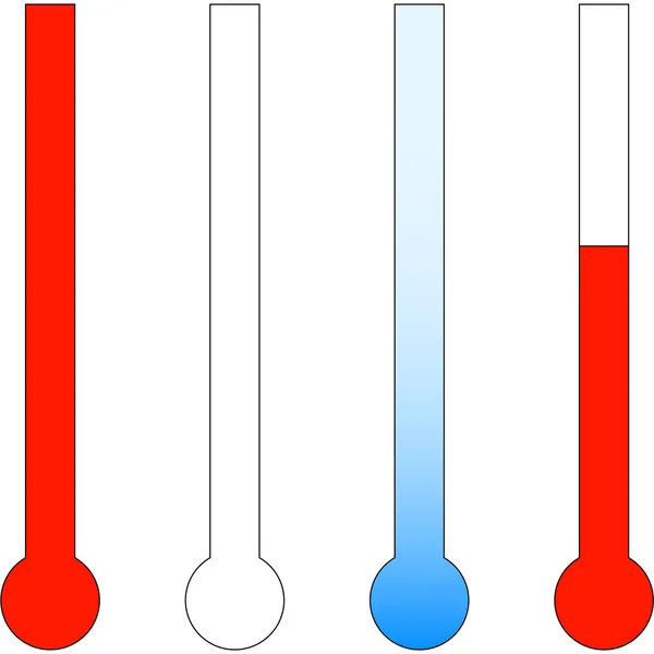 Set van 4 thermometers — Stok Vektör