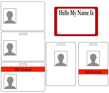 Set of ID Badges clipart