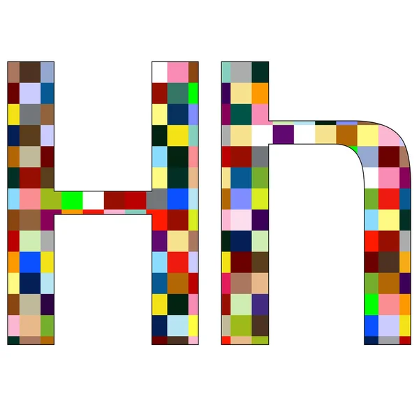 Γραμματοσειρά οριστεί 1 γράμμα h απομονωθεί σε λευκό — Διανυσματικό Αρχείο