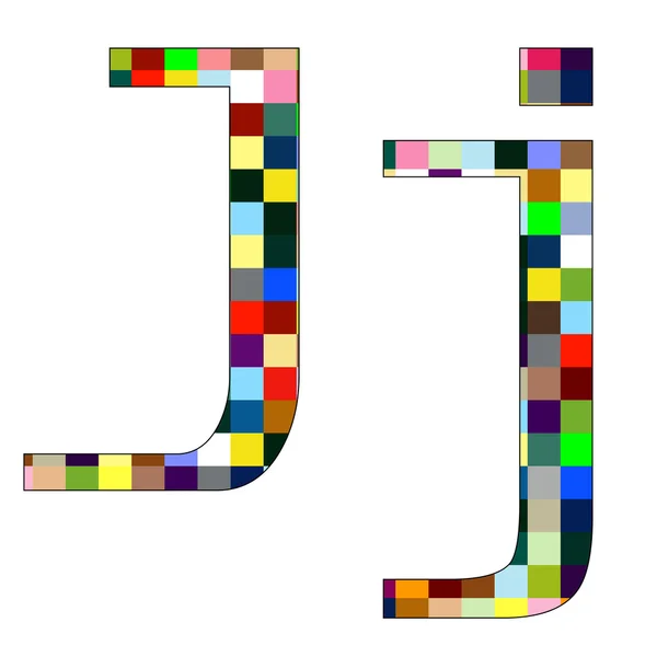 Γραμματοσειρά οριστεί 1 γράμμα j που απομονώνονται σε λευκό — Διανυσματικό Αρχείο