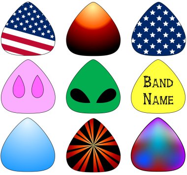 Set of Guitar Picks clipart