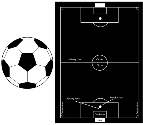 Silhouettes football / football — Image vectorielle