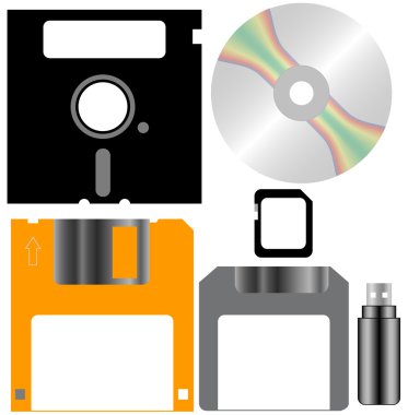 Set of Computer Disks clipart