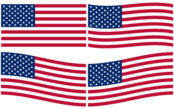 Conjunto de bandeiras americanas — Vetor de Stock