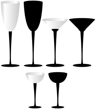 Set of Drinking Glasses clipart