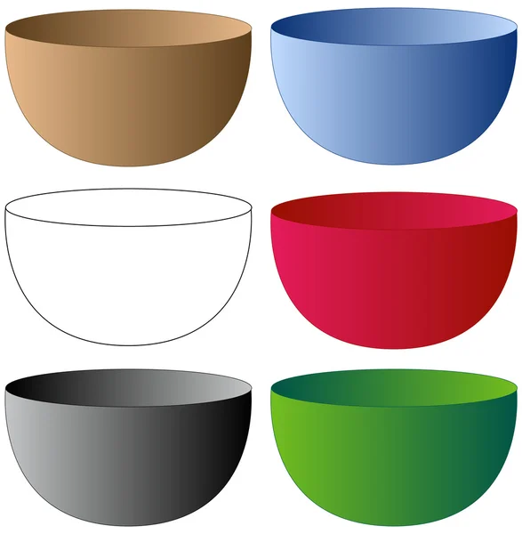 Set of Bowls — Stock Vector