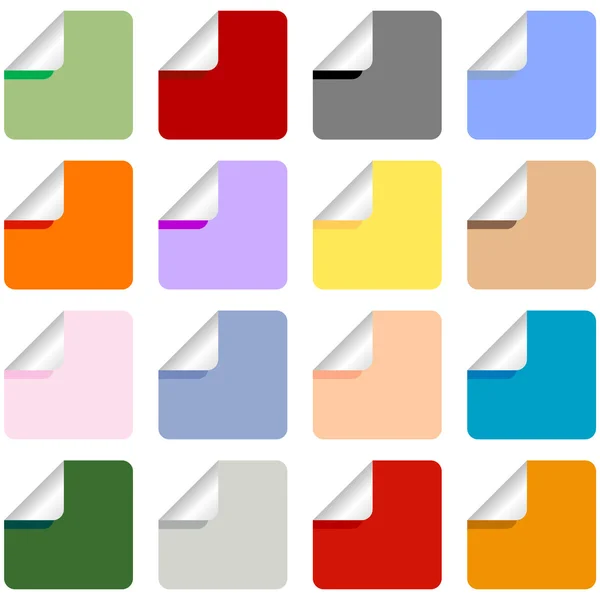 Set of Multi-Colored Stickers — Stock Vector