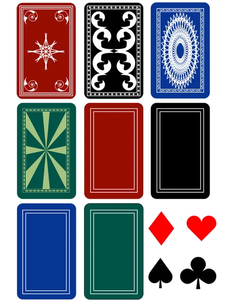 Kartenspiel-Rückseiten — Stockvektor