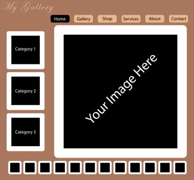 Web Template for the Visual Arts clipart
