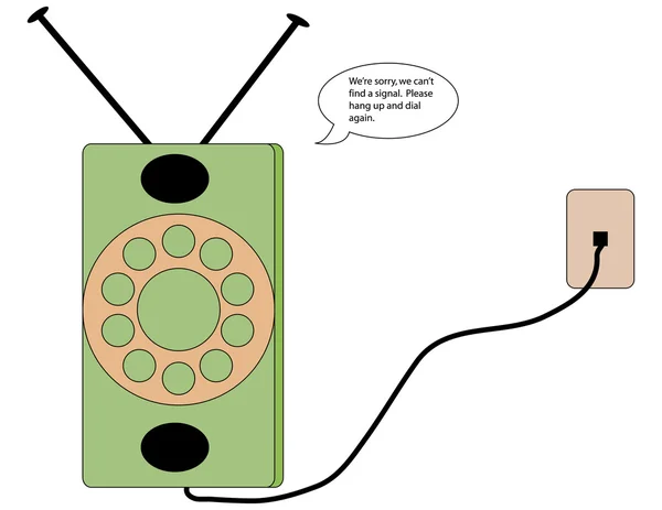 Το πρώτο κινητό τηλέφωνο έννοιας εικόνα — Διανυσματικό Αρχείο