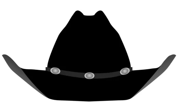 Cappello cowboy nero — Vettoriale Stock