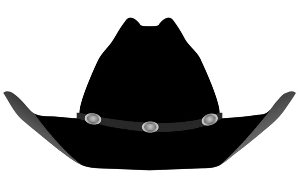 Zwarte cowboy hoed — Stockvector