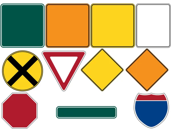 Panneaux routiers Set 1 — Image vectorielle