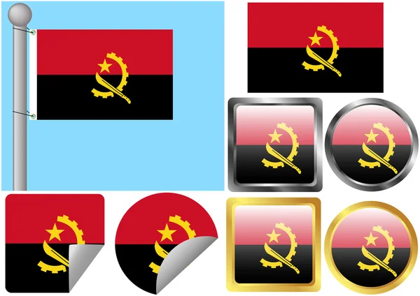 Flag Set Angola — Stock Vector