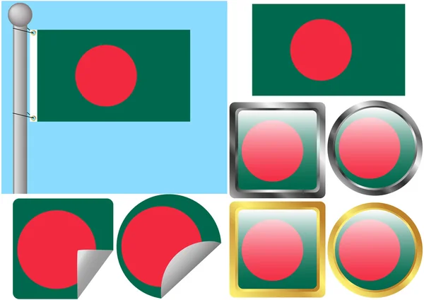 Jelző beállítása Banglades — Stock Vector