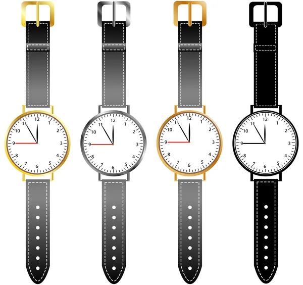Set womens horloges — Stockvector