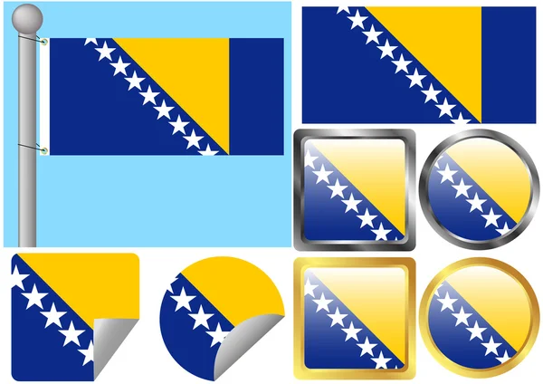 Флаг Боснии и Герцеговины — стоковый вектор