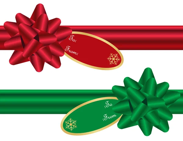 クリスマスの弓のセット — ストックベクタ