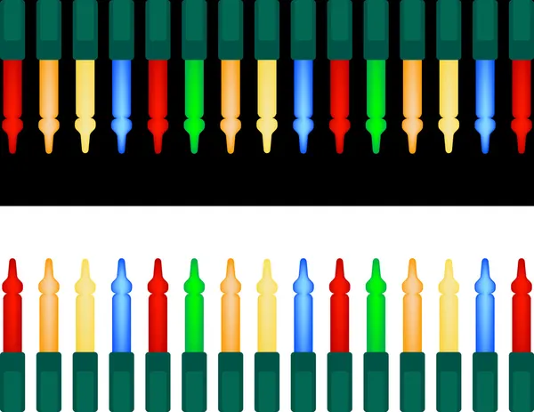 Conjunto de Luzes de Natal Coloridas — Vetor de Stock