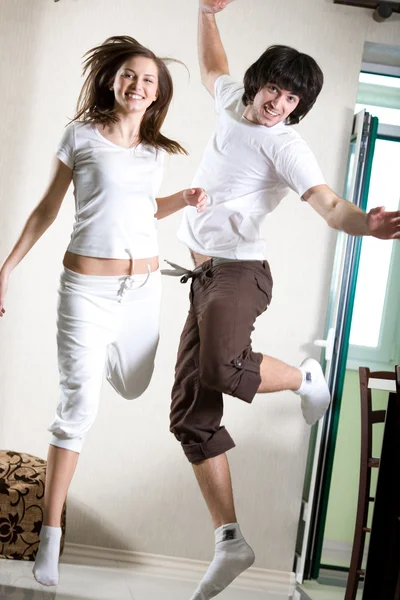 Menino e menina com horas — Fotografia de Stock