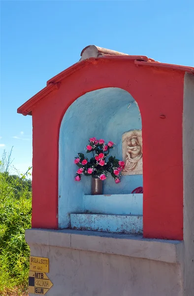 stock image Roadside Catholic shrine - north Tuscany, Italy.