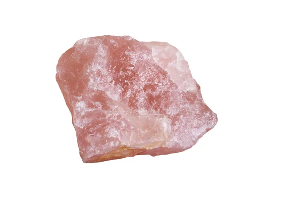Quartzo rosa - isolado — Fotografia de Stock