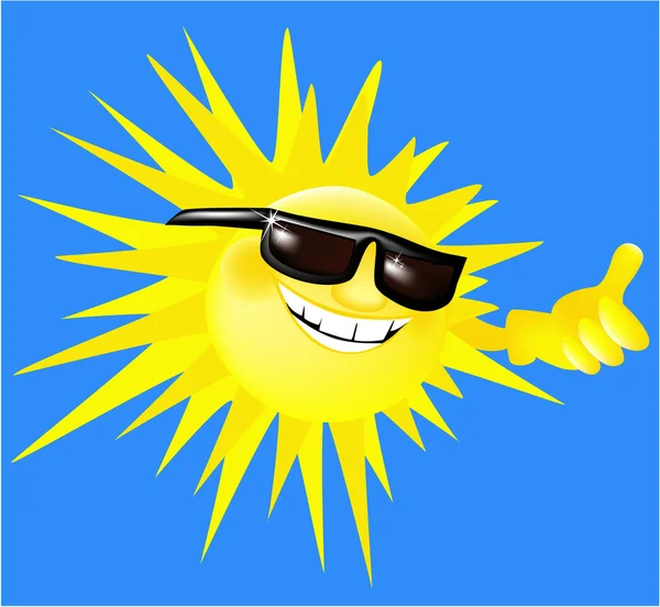 Holiday sun in sunglasses — Stock Vector