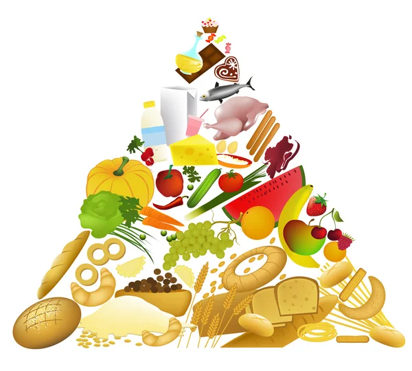 Pyramida potravin — Stockový vektor