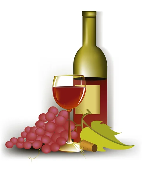 Wine composition — Stock Vector