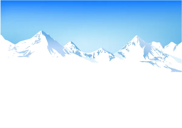 Kış dağlar — Stok Vektör