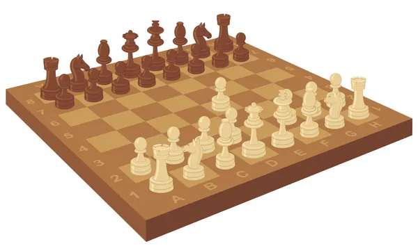 Šachovnice s první krok — Stockový vektor