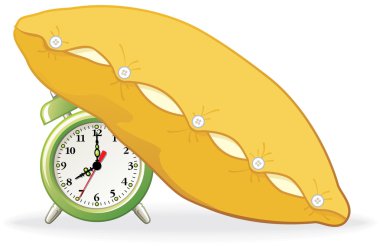 Alarm covered with pillow clipart