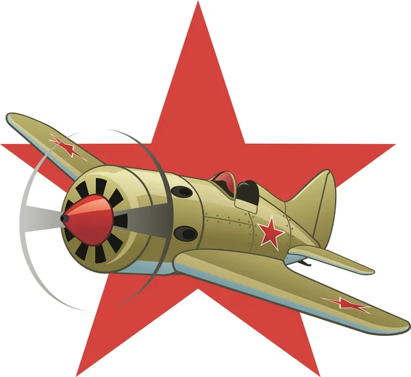 Sowjetisches Flugzeug im Zweiten Weltkrieg — Stockvektor