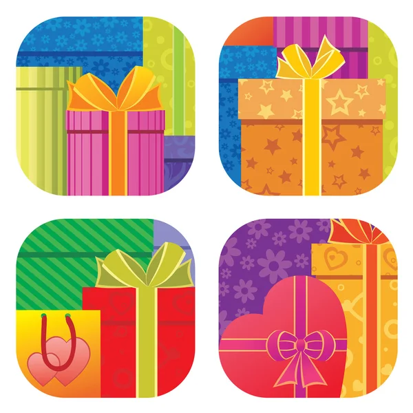 Gift boxes background — Stock Vector