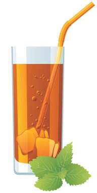 Negroni cocktail in glass clipart