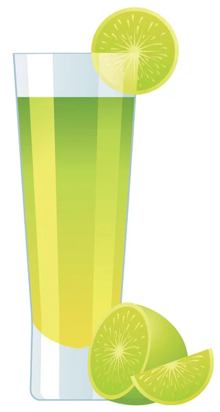 Cocktail al prosecco in vetro — Vettoriale Stock